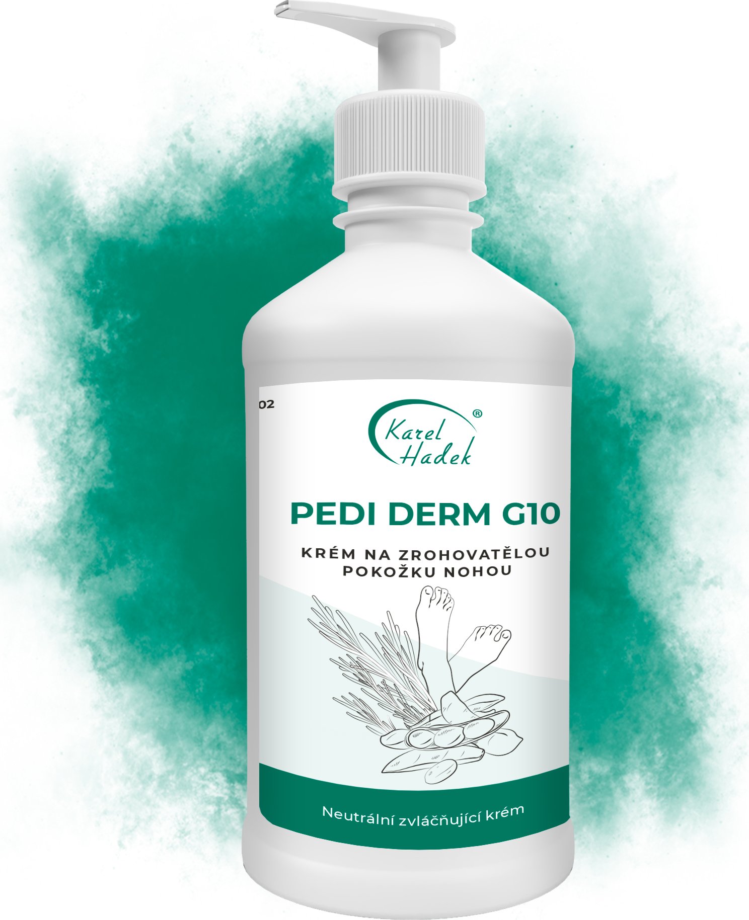 AKH Zvláčňující krém na nohy PEDI DERM G10 500 ml s dávkovačem