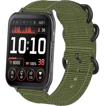 Příslušenství k chytrým hodinkám DUX 120533 NYLON Vyměnitelný řemínek pro Garmin Venu X1 tmavě zelený
