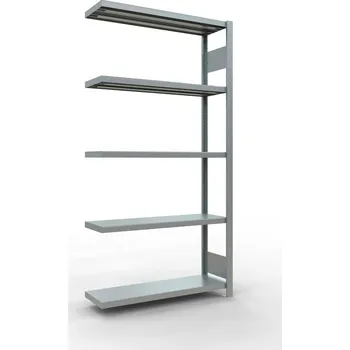 Dílenský regál Policový regál SCHULTE, nástavné pole, 5 úrovní, zatížení pole 250 kg, 1006 x 336 x 2000 mm