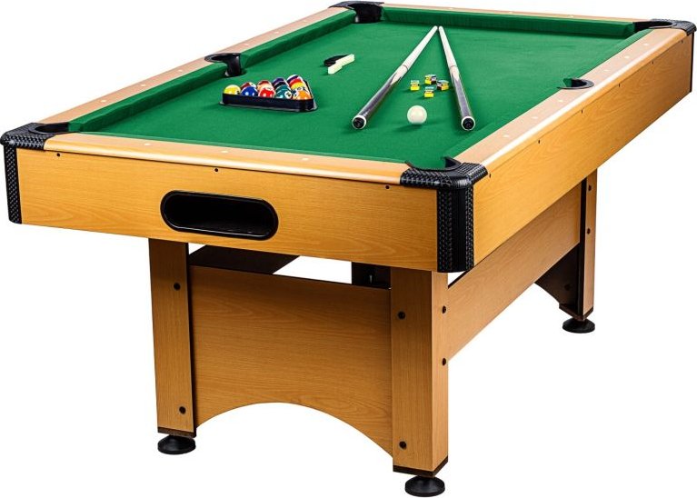 GamesPlanet® Kulečníkový stůl s vybavením 6ft, sv. dřevo