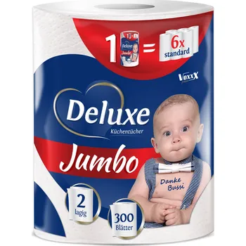 Utěrka Deluxe Jumbo 300 útržků 2vrstvý papírový ručník