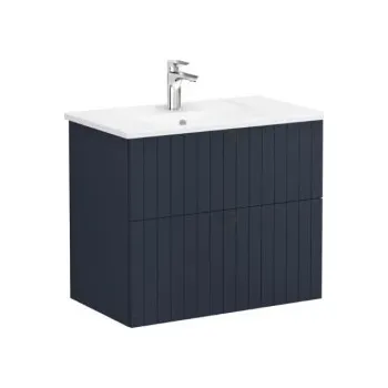 Koupelnový nábytek VITRA ROOT GROOVE skříňka s umyvadlem 80x47x67 cm, 2 zásuvky, matná tmavě modrá