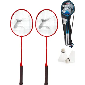 Badmintonová raketa _Ostatní 1_ Badmintonový set 2 pálky 65cm + 2 plastové košíčky v pouzdrře 2 barvy 00542990