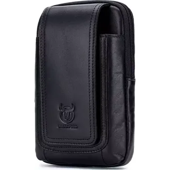 Ledvinka Bullcaptain pánská kožená taška na pásek Conrad Černá