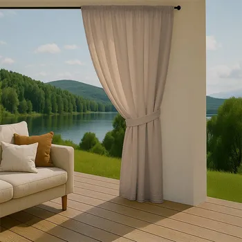 Závěs na terasu 155x240 nepromokavý polyester béžový