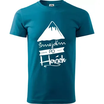 Šmejdím po horách - Klasické pánské triko vyšší gramáže - XS ( Petrolejová )
