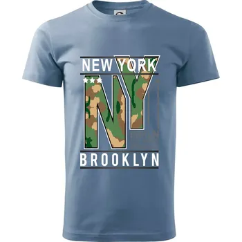 New York Brooklyn - maskáč - Klasické pánské triko vyšší gramáže - XS ( Denim )