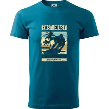 Pánská móda East Coast - Klasické pánské triko vyšší gramáže - M ( Petrolejová )