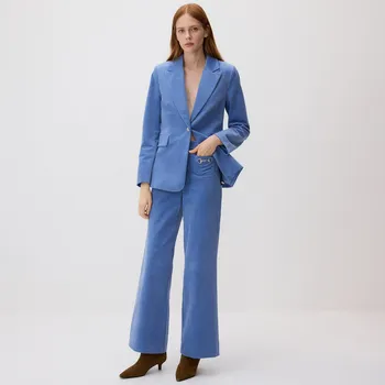 Reserved - Manšestrové kalhoty s kapsami - světle modrá - 418HL-50X - 418HL-50X-XL