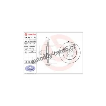 Brzdový kotouč Brzdový kotouč BREMBO 08.A534.30