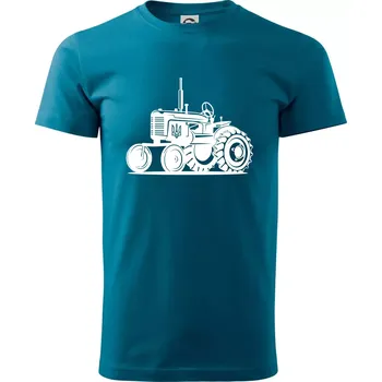 Pánské tričko Traktor Ukrajinské armády - Klasické pánské triko vyšší gramáže - M ( Petrolejová )