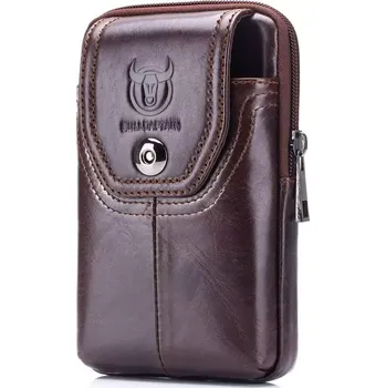 Ledvinka Bullcaptain pánská kožená taška na pásek Hardo Hnědá