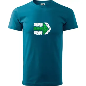 Pánská móda Párová turistická značka zelená - Klasické pánské triko vyšší gramáže - M ( Petrolejová )