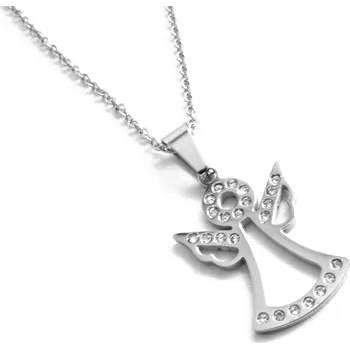 Náhrdelník Steel Jewelry Náhrdelník anděl z chirurgické oceli NH151210 dárkové balení zdarma