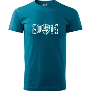 Narozeninový motiv - znak - 2014 - Klasické pánské triko vyšší gramáže - XS ( Petrolejová )