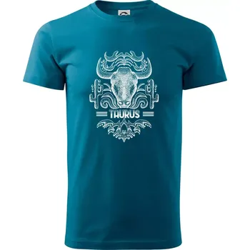 Pánská móda Taurus - vintage - Klasické pánské triko vyšší gramáže - XS ( Petrolejová )