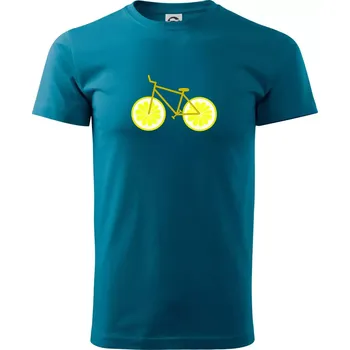 Kolo citrón (Moňas) - Klasické pánské triko vyšší gramáže - M ( Petrolejová )