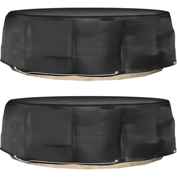 Krycí plachta Plachty na zahradní nábytek 2 ks 8 oček Ø 188 x 50 cm kulaté