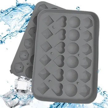 Tvořítko na led Verk Silikonová forma na led 3D srdce koule diamant tvary kostky na nápoje