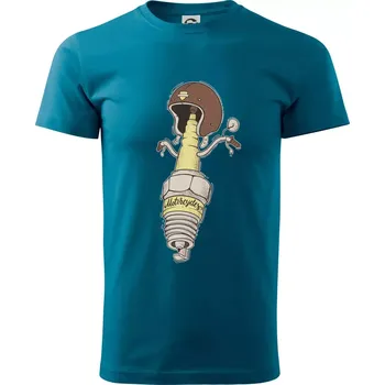 Pánská móda Motorcycles svíčka - Klasické pánské triko vyšší gramáže - XS ( Petrolejová )