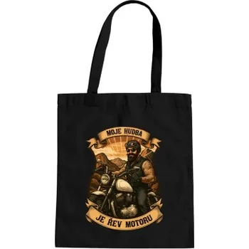 Žertovný předmět Moje hudba je řev motoru V2 - taška s potiskem- Tričkový.cz
