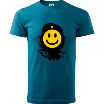Che Smiley - Klasické pánské triko vyšší gramáže - M ( Petrolejová )