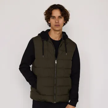 Dámský kabát Reserved - Bunda s&nbsp;žerzejovou kapucí - hnědozelená - 874FS-78X - 874FS-78X-L