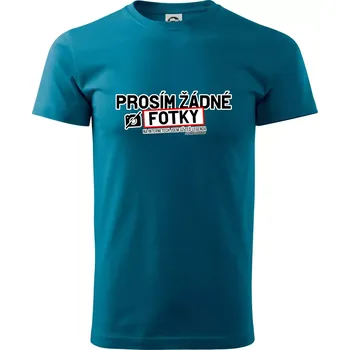 Prosím žádné fotky - fušeřina - Klasické pánské triko vyšší gramáže - XS ( Petrolejová )
