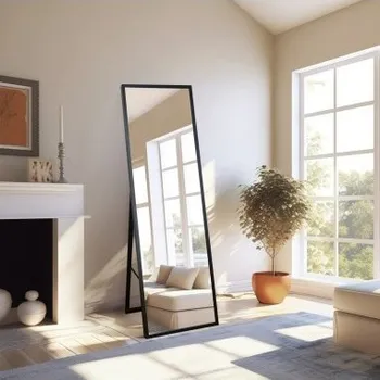 Zrcadlo Stojací zrcadlo do šatny v tenkém dřevěném rámu - 3005 - barva rámu dle vašeho výběru