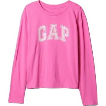 Dívčí tričko GAP BETTER LOGO L Růžová, Bílá