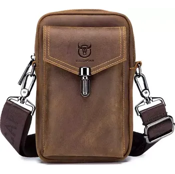 Ledvinka Bullcaptain pánská kožená taška i ledvinka Caridad Hnědá