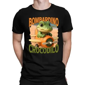 Žertovný předmět Baby Bombardino Crocodilo - Italian Brainrot - krokodýl bombardér - pánské tričko s potiskem- Tričkový.cz