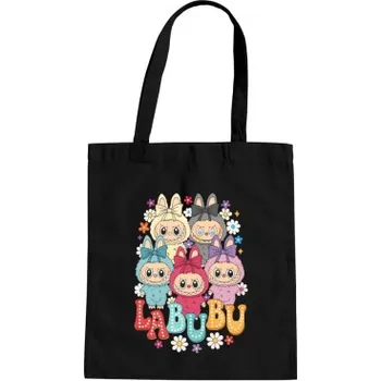 Žertovný předmět Panenky Bubu různé barvy – dárek pro fanoušky Labubu - taška s potiskem- Tričkový.cz