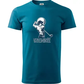 Pánské tričko Nejlepší golfista - Klasické pánské triko vyšší gramáže - L ( Petrolejová )