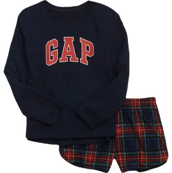 Dívčí oblečení Dívčí pyžamo GAP V-FAM 6 Tmavě modrá, Červená