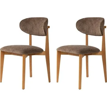 Jídelní židle Sada jídelních židlí Lionte Brown and Dark Oak, 2 ks, hnědá