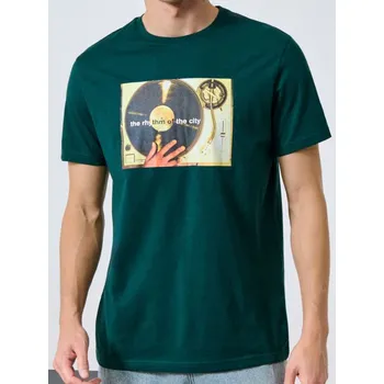 Pánské tričko Sinsay - Tričko s potiskem - neonová - 586EY-71X - 586EY-71X-XL