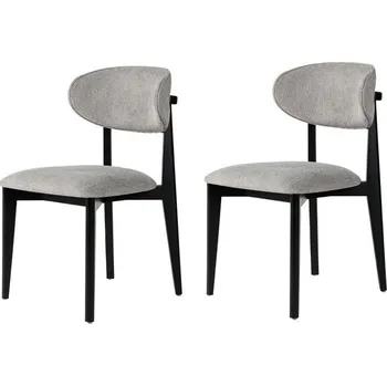 Sada jídelních židlí Lionte Grey and Black, 2 ks, šedá