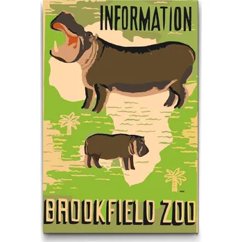 Malování podle čísel - ZOO Brookfield Velikost: 40x60cm, Rámování: Pouze srolované plátno