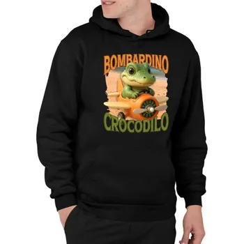 Žertovný předmět Baby Bombardino Crocodilo - Italian Brainrot - krokodýl bombardér - pánská mikina s potiskem- Tričkový.cz
