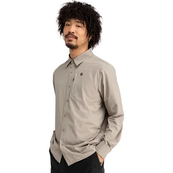 Pánská košile SIROKO Pánská turistická košile s dlouhým rukávem Ferrata Hnědá KAŠTANOVÁ