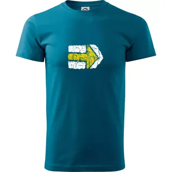 Pánská móda Párová turistická značka žlutá - Klasické pánské triko vyšší gramáže - M ( Petrolejová )