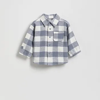 Reserved - Bavlněná kostkovaná košile - světle šedá - 575BF-09X - 575BF-09X-62