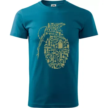 Granát ikony - Klasické pánské triko vyšší gramáže - S ( Petrolejová )