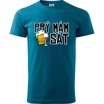 Pánské oblečení Prý mám 80 SÁT - Klasické pánské triko vyšší gramáže - XS ( Petrolejová )