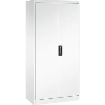 Jednací stůl Skříň s křídlovými dveřmi C+P Acurado, na dokumenty / šaty, 930 x 500 x 1950 mm, bílá