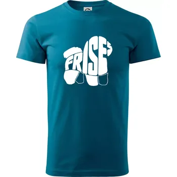 Pánská móda Bišonek - fries nápis v těle - Klasické pánské triko vyšší gramáže - XS ( Petrolejová )