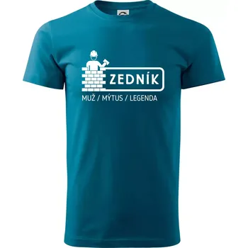 Pánské oblečení Zedník - muž mýtus legenda - Klasické pánské triko vyšší gramáže - XS ( Petrolejová )