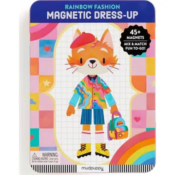 Hlavolam Mudpuppy Magnetická sada Oblékání v barvách duhy