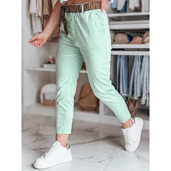 Dámské kalhoty Dámské kalhoty MADELINA s páskem, mátové